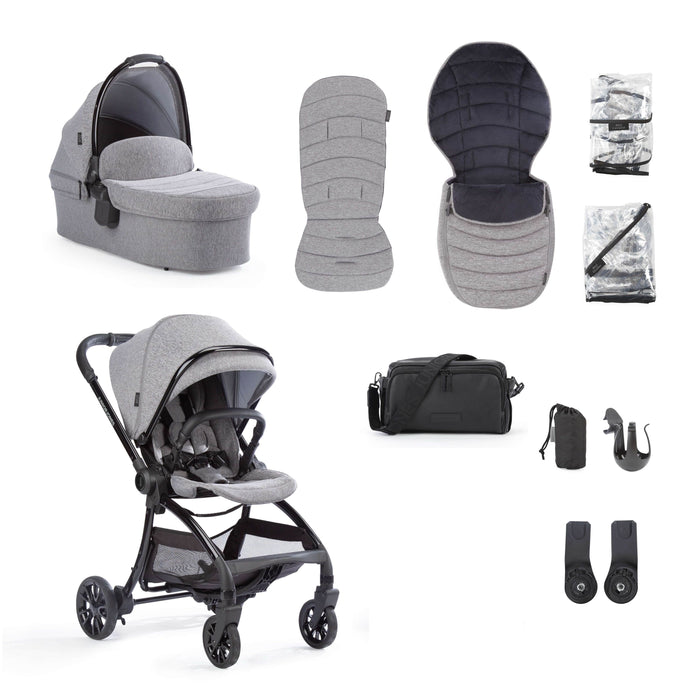 Junior Jones Prams & Pushchairs Junior Jones Aylo Luxury Bundle - Grey Marl