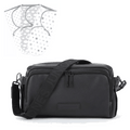 Junior Jones Organiser Junior Jones Essentials Changing / Organiser Bag with Swaddles ( 3Pack) - Black Faux Leather