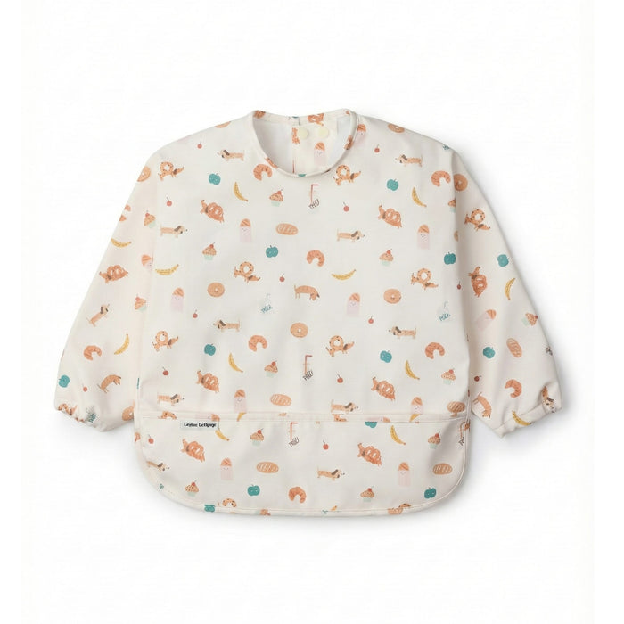 Loulou Lollipop Bibs Loulou Lollipop Long Sleeve Bib - French Breakfast