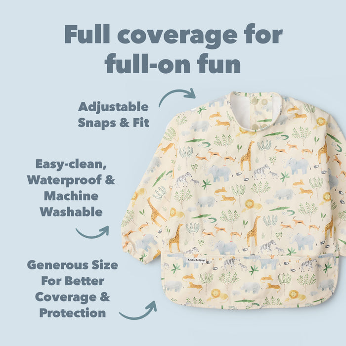 Loulou Lollipop Bibs Loulou Lollipop Long Sleeve Bib - Safari Jungle