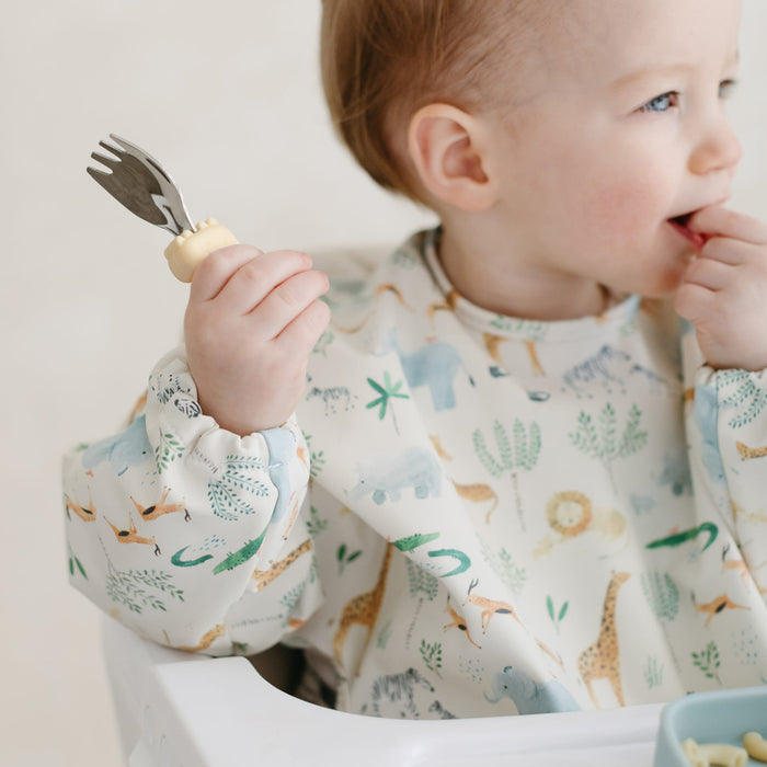 Loulou Lollipop Bibs Loulou Lollipop Long Sleeve Bib - Safari Jungle