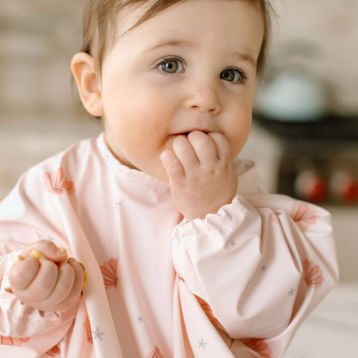 Loulou Lollipop Bibs Loulou Lollipop Long Sleeve Bib - Sea Shells