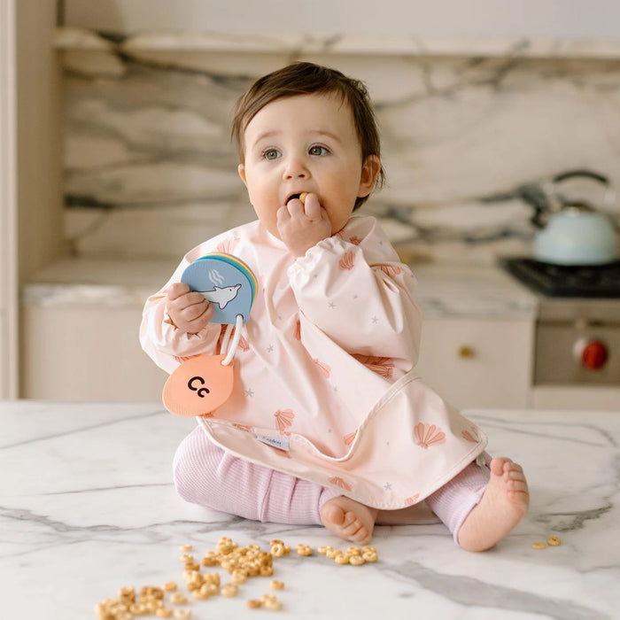 Loulou Lollipop Bibs Loulou Lollipop Long Sleeve Bib - Sea Shells