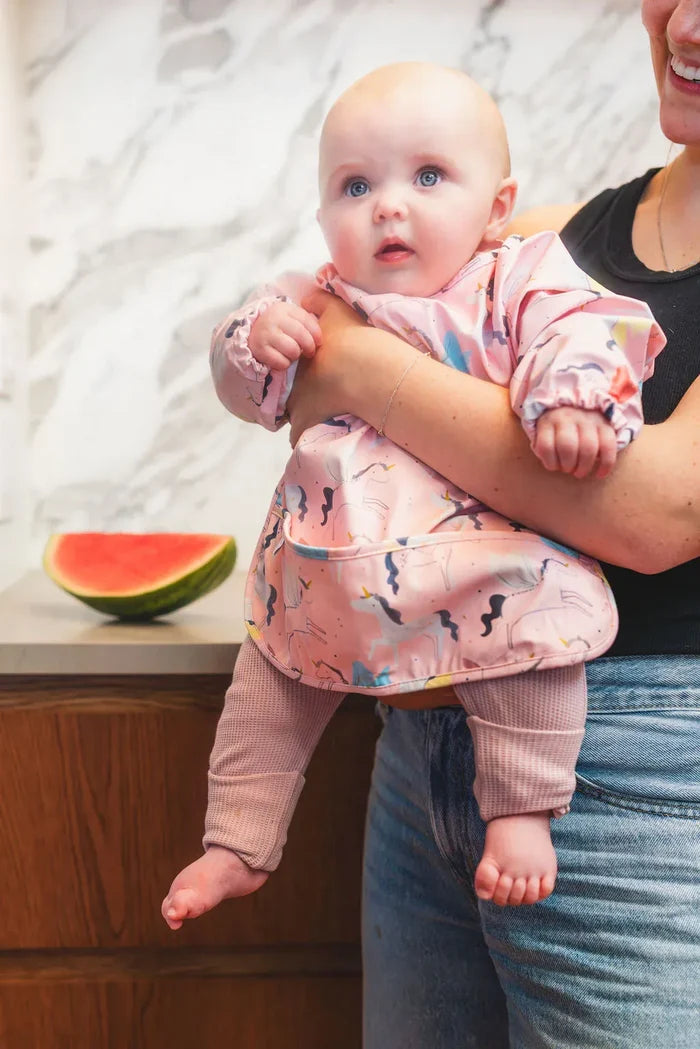 Loulou Lollipop Bibs Loulou Lollipop Long Sleeve Bib - Unicorn Ballet