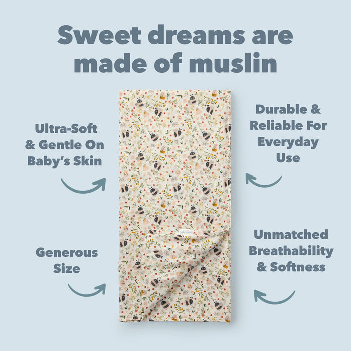 Loulou Lollipop Swaddle Loulou Lollipop Muslin Swaddle - Bumble Bee