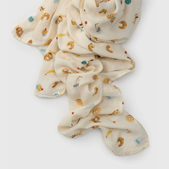 Loulou Lollipop Swaddle Loulou Lollipop Muslin Swaddle - French Breakfast