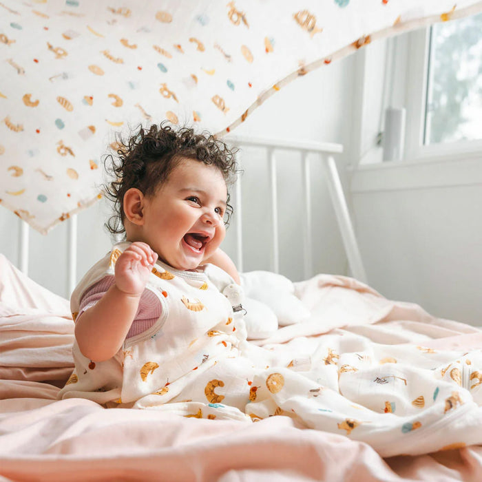 Loulou Lollipop Swaddle Loulou Lollipop Muslin Swaddle - French Breakfast