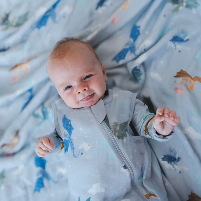 Loulou Lollipop Swaddle Loulou Lollipop Muslin Swaddle - Magical Dragons