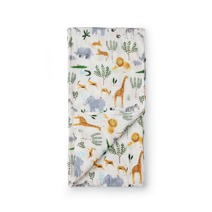 Loulou Lollipop Swaddle Loulou Lollipop Muslin Swaddle - Safari Jungle