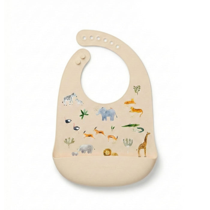 Loulou Lollipop Bibs Loulou Lollipop Silicone Bib - Safari Jungle
