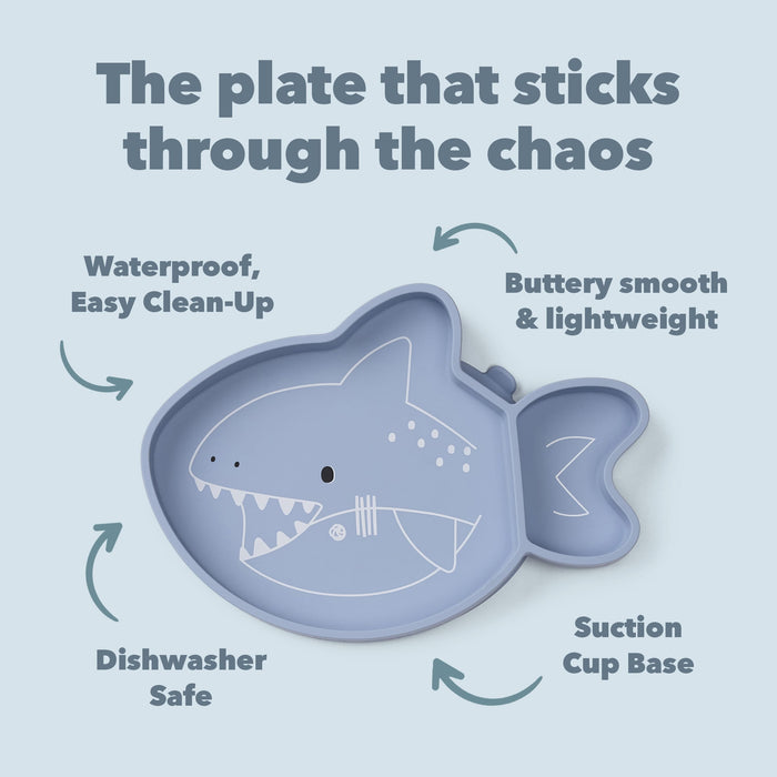 Loulou Lollipop Nursing & Feeding Loulou Lollipop Snack Plate - Sarah Shark