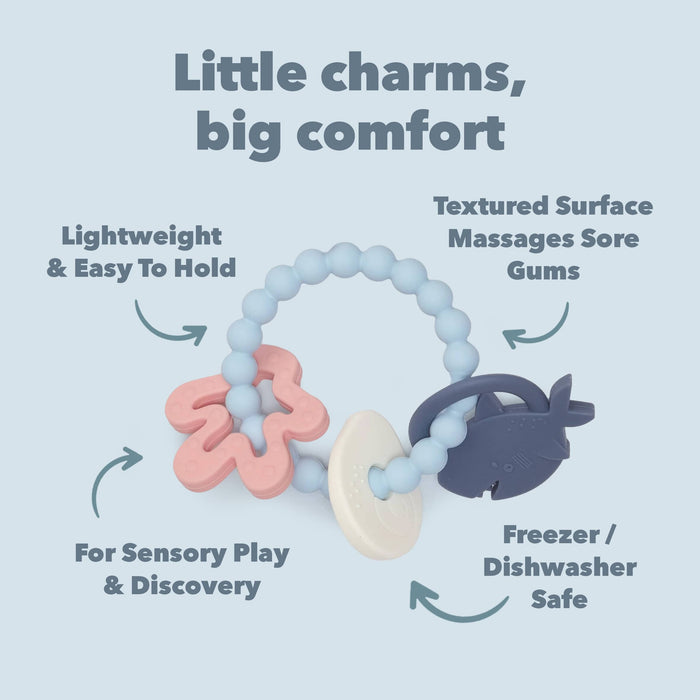 Loulou Lollipop Pacifiers & Teethers Loulou Lollipop Teething Charms - Sarah Shark
