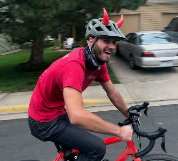 MagNeatOhz: Large Red Devil Horns for Helmet