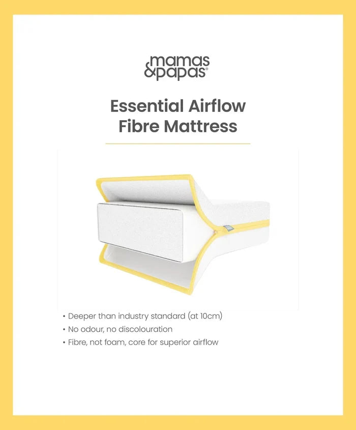 Mamas & Papas Mattresses Mamas & Papas Essential Airflow Fibre Cotbed Mattress