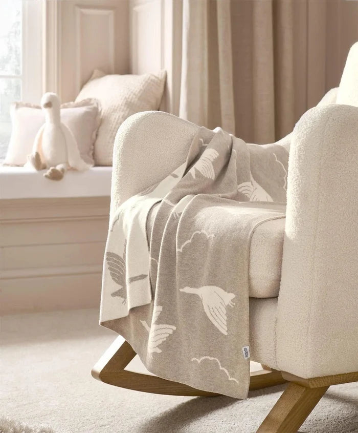 Mamas & Papas Blankets Mamas & Papas Knitted Blanket - Welcome to the World, Duckling Mocha
