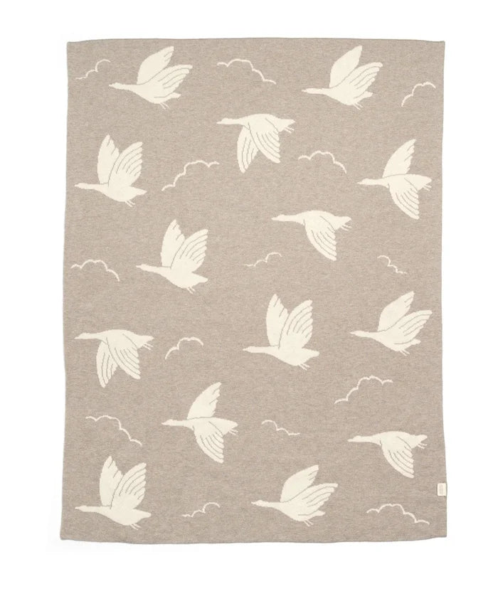 Mamas & Papas Blankets Mamas & Papas Knitted Blanket - Welcome to the World, Duckling Mocha
