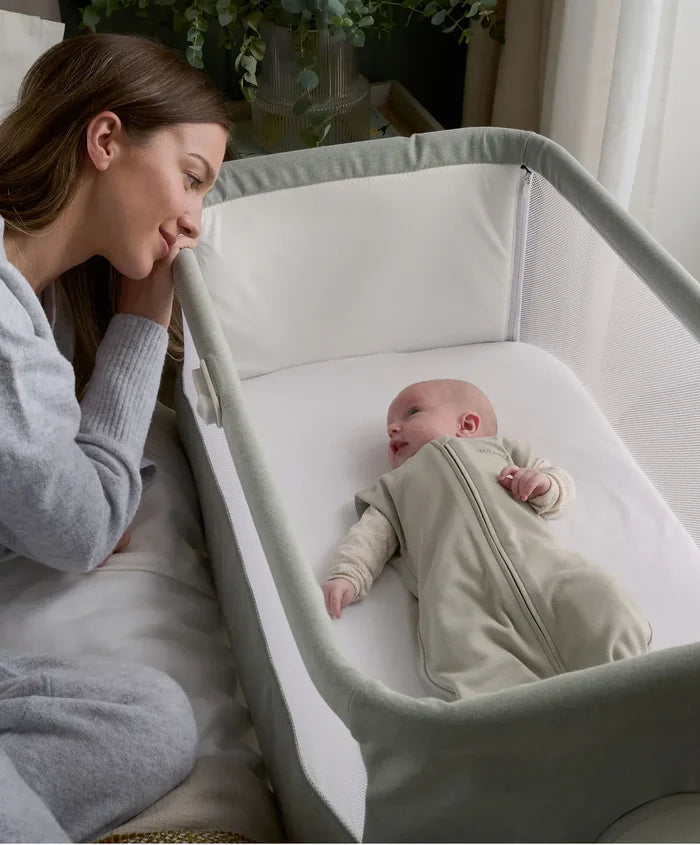 Mamas & Papas Cribs Mamas & Papas Lua Bedside Crib - Sage