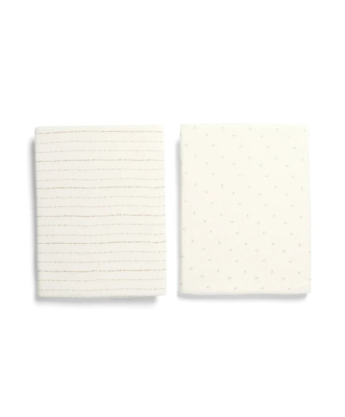 Mamas & Papas Cot Bed Sheets Mamas & Papas Universal Crib Sheets (2 Pack) - Oatmeal