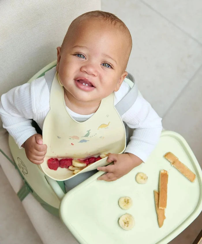 Mamas & Papas Nursing & Feeding Mamas & Papas Silicone Bibs (2 Pack) - Dino Teal