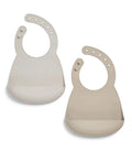 Mamas & Papas Nursing & Feeding Mamas & Papas Silicone Bibs (2 Pack) – Neutral Speckle