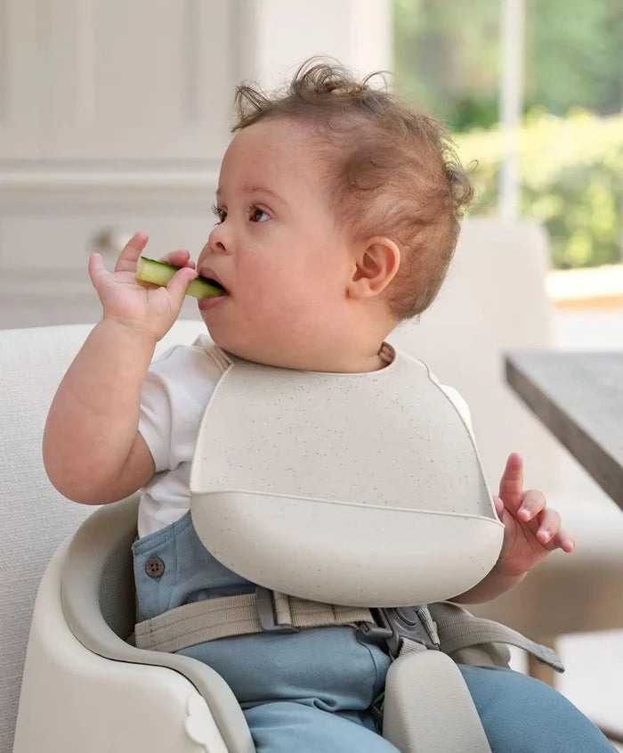 Mamas & Papas Nursing & Feeding Mamas & Papas Silicone Bibs (2 Pack) – Neutral Speckle