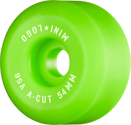 Mini  Logo - Green A-Cut 2.0 95a Hybrid Formula Skateboard Wheels -Set of 4