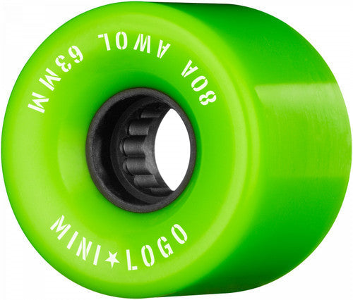 Mini Logo AWOL Skateboard Wheels 63mm 80A Green 4pk