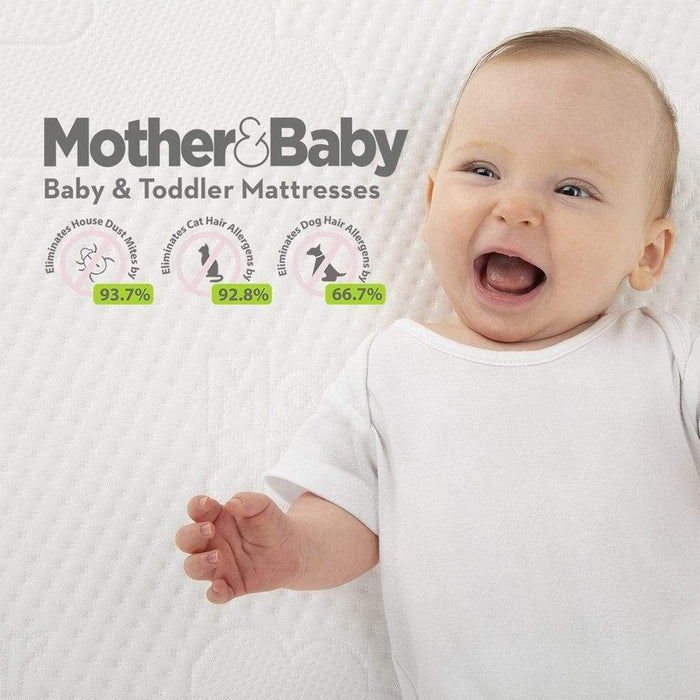 Mother&Baby Mattresses Mother & Baby White Gold Anti-Allergy Pocket Sprung Cot bed Mattress 140 x 70cm