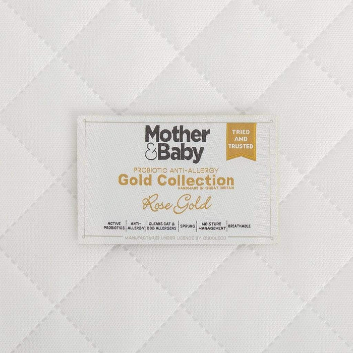 Mother&Baby Mattresses Mother & Baby White Gold Anti-Allergy Pocket Sprung Cot bed Mattress 140 x 70cm