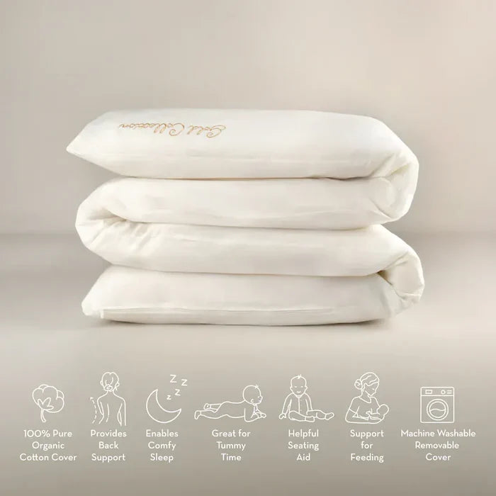 Mother&Baby Nursing Pillows Mother&Baby Organic Cotton 12ft Deluxe Body and Baby Support Pillow