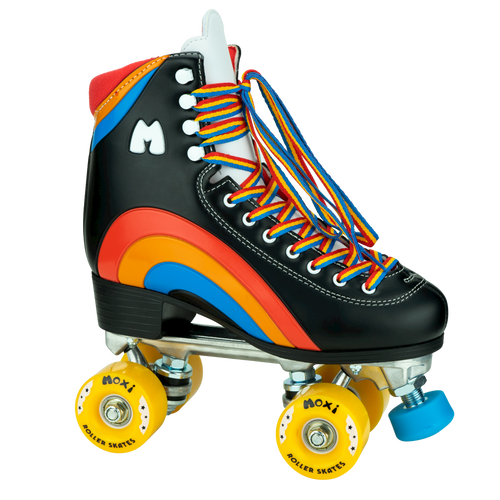 Moxi - Asphalt Black Rainbow Rider - Outdoor Roller Skates