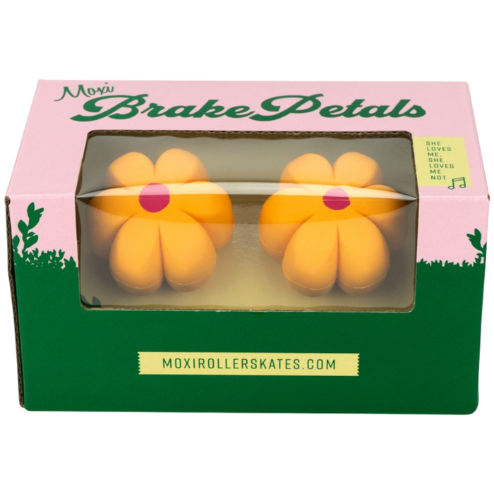 Moxi Skates - Yellow Daisy Brake Petal Toe Stops (Sold In Pairs)