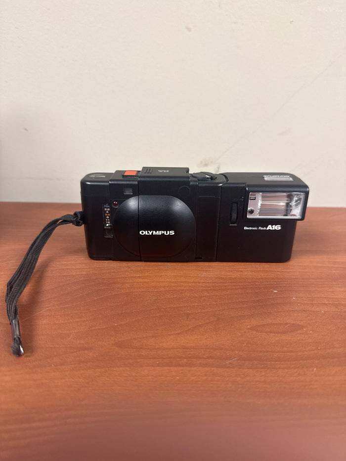 Olympus XA with A16 Flash 35mm Rangefinder Film Camera with Case