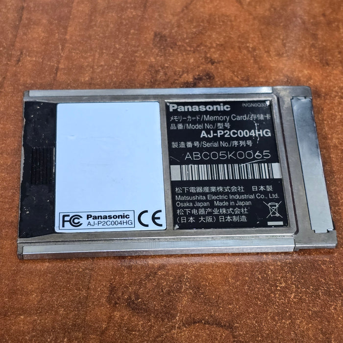 Panasonic 4GB P2 Card ( AJ-P2C004HG ) S# ABC05K0065