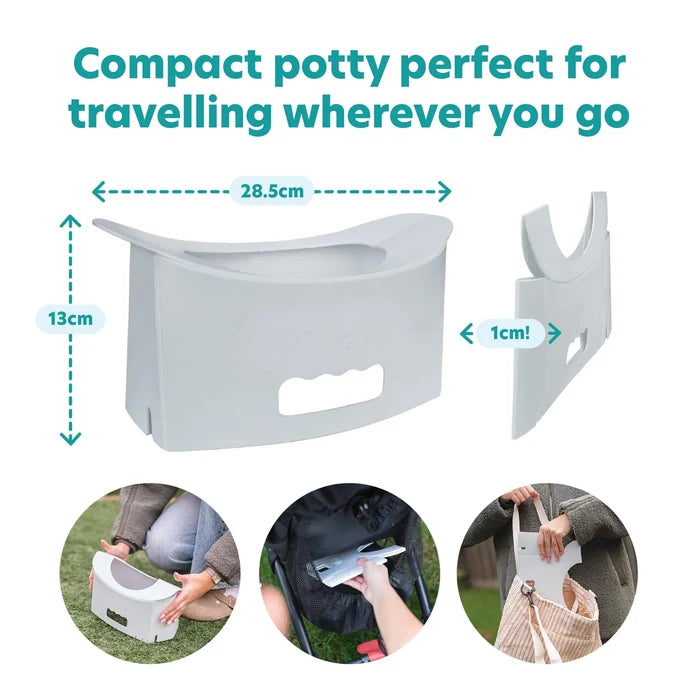 Potette Potty Seat Potette Fold N Go - Grey