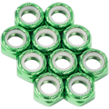 Pre-Order | Defiant Upgrades - Green 8mm Roller Skate Axle Nuts (10 Pack)