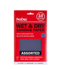 ProDec Assorted Grits Wet and Dry - 10 Sheets Half Size