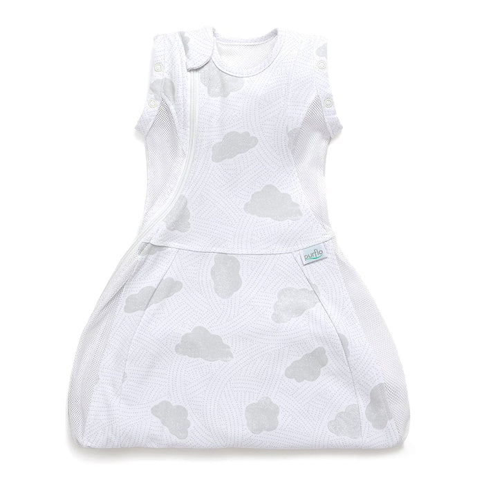 Purflo Sleeping Bags Purflo Swaddle To Sleep Bag 0.5 TOG 0-4 Month - Cotton Clouds
