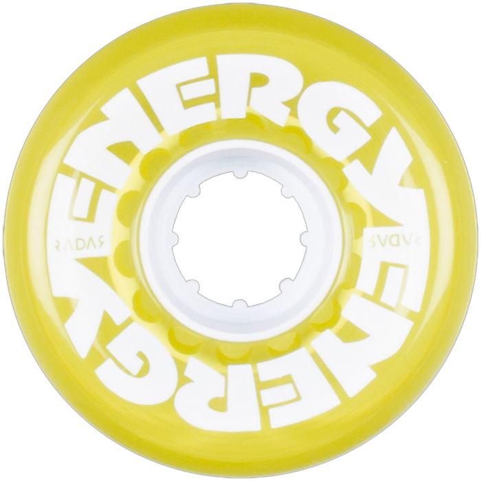 Radar - Clear Yellow Energy 62mm x 78A Outdoor Wheels (4 Pack)