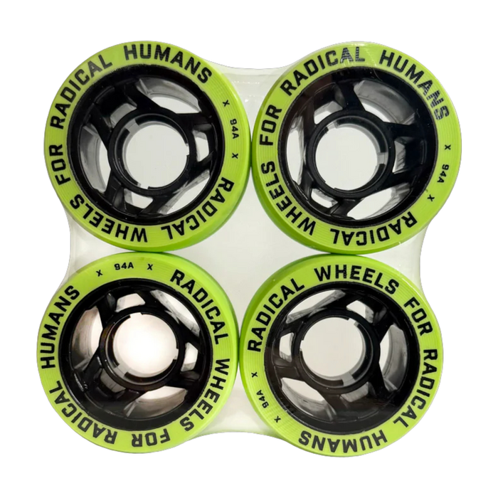 Radical Wheels - Green 59mm 94A Spore Derby Wheel (4 Pack)