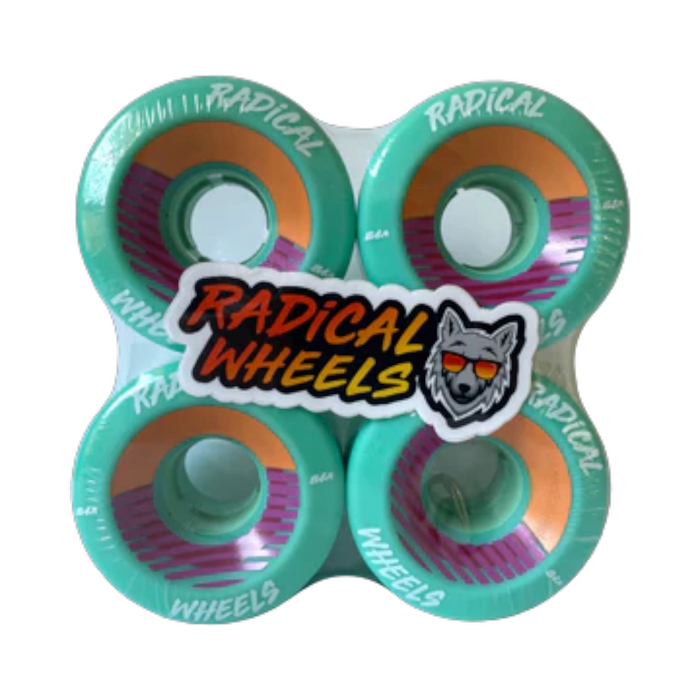 Radical Wheels - Teal 60mm 84A Sunset Outdoor Wheel (4 Pack)