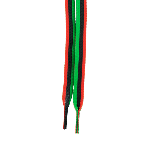 Riedell Skates - Black/Green/Red Trios - Criss Cross X Derby Laces (Sold In Pairs)
