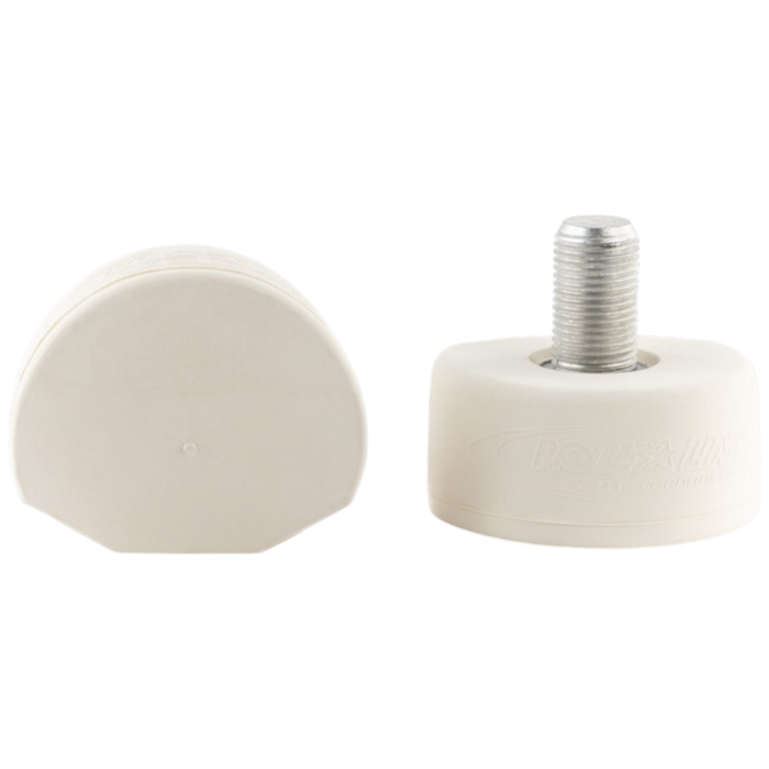 Roll Line - White Hockey - 60mm Metric Thread Toe Stops (Sold In Pairs)