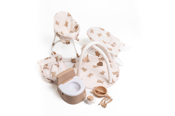 Roma Dolls Prams Roma Teddy 10 Piece Accessory Set