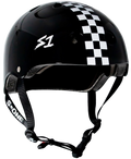 S1 Lifer Helmet -  Black Gloss w/ Checkers | Adult Skate Helmets from S-One