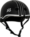 S1 Lifer Helmet - Gavo Collab Black Gloss w/White Outline | Adult Skate Helmets from S-One