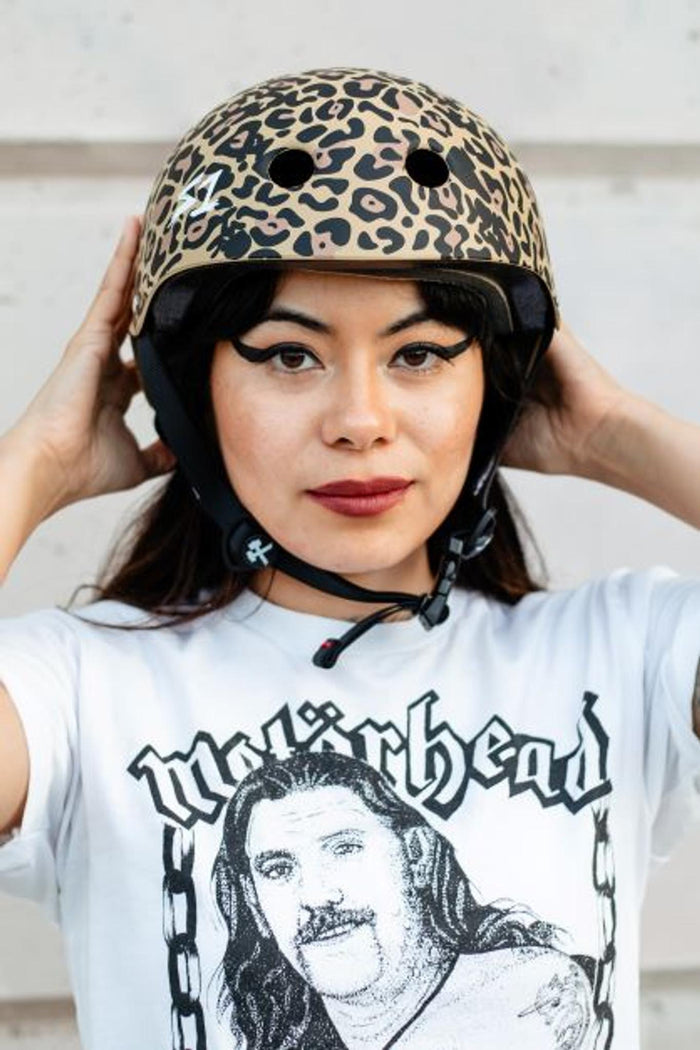 S1 Lifer Helmet - Tan Leopard | Adult Skate Helmets from S-One