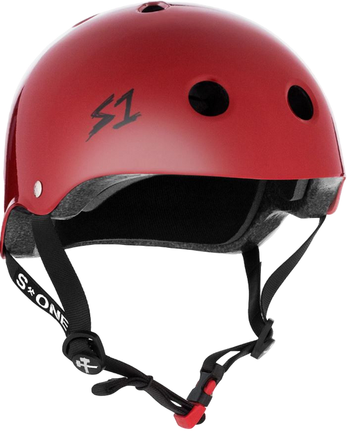 S1 Lifer Mini Helmet - Blood Red Gloss | Childrens Skate Helmets From S-One