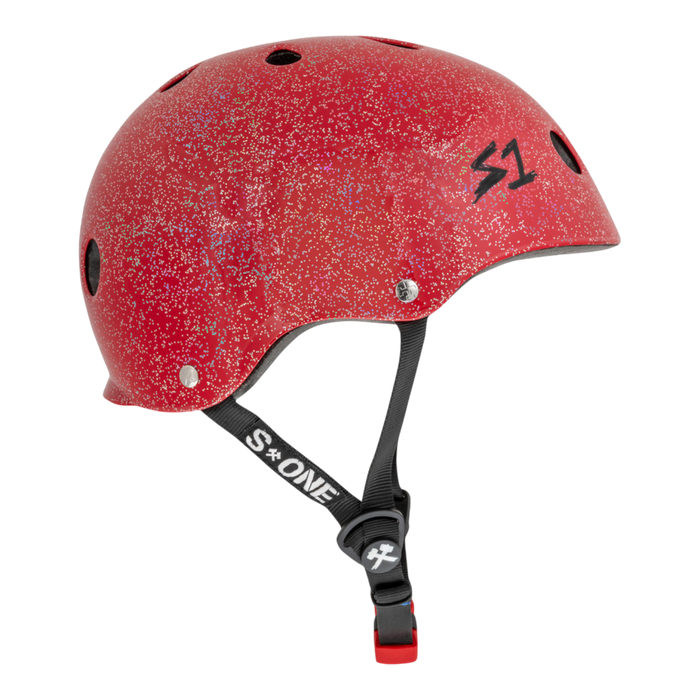 S1 Lifer Mini Helmet - Red Gloss Glitter | Children's Skate Helmets From S-One