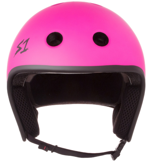 S1 Lifer Retro Helmet - Neon Pink Matte | Adult Skate Full Cut Helmets from S-One